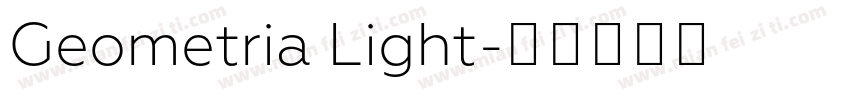 Geometria Light字体转换